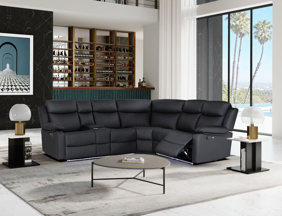 U6026 - Sectional - Black