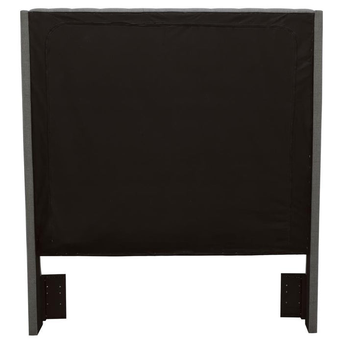 Camille - Upholstered Eastern King Panel Headboard - Gray