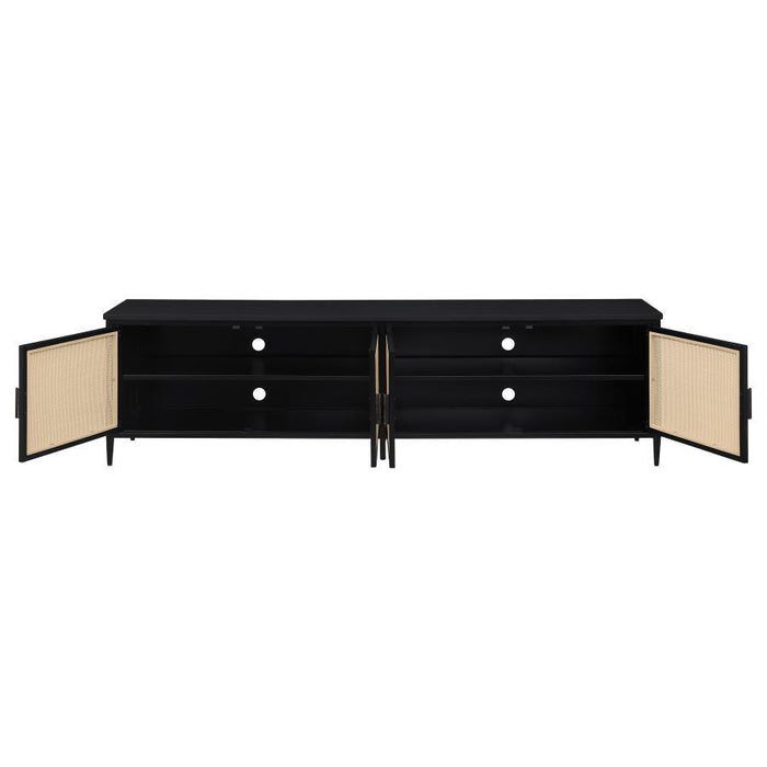 Amherst - 78" 4-Door Metal TV Stand Media Console - Black
