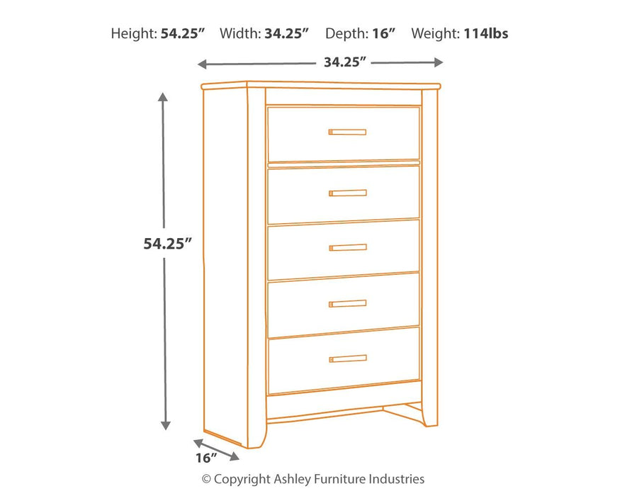 Brinxton - Five Drawer Chest - Charcoal