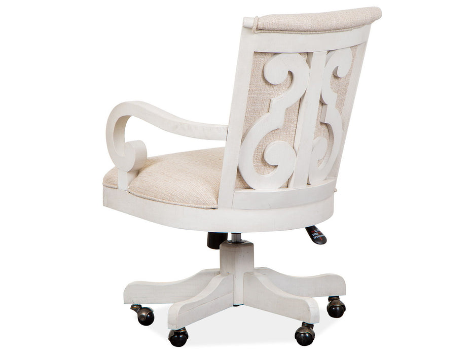 Bronwyn - Fully Upholstered Swivel Chair - Alabaster