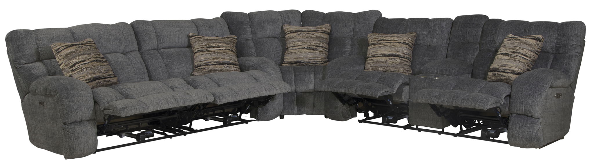 Ashland - Reclining Sectional With 4 Lay Flat Reclining Seats