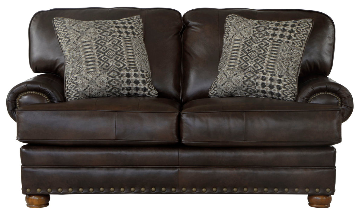 Roberto - Leather Loveseat - Cocoa
