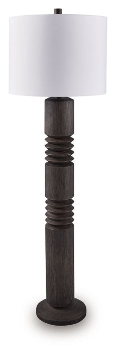 Fainwell - Poly Floor Lamp - Distressed Black