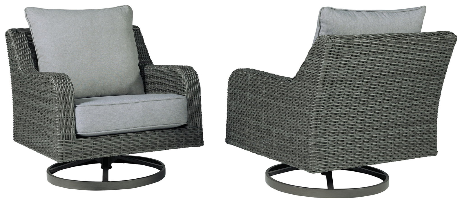 Elite Park - Swivel Lounge w/ Cushion - Gray