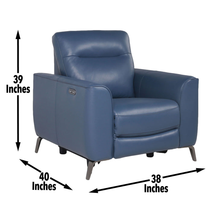 Sansa - Dual Power Reclining Chair - Ocean
