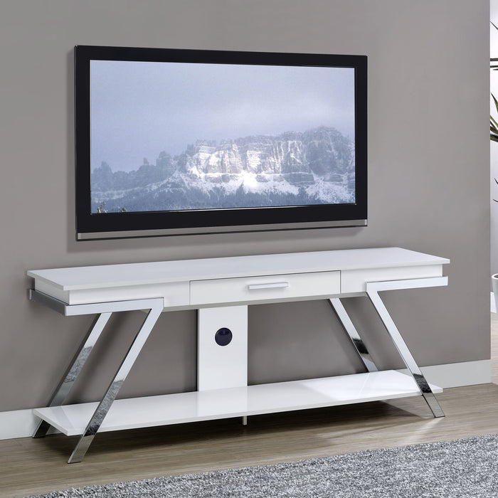 Zena - TV Stand With Drawer - White