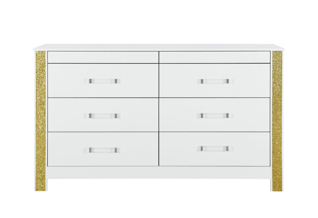 Logan - Dresser - Gold / White