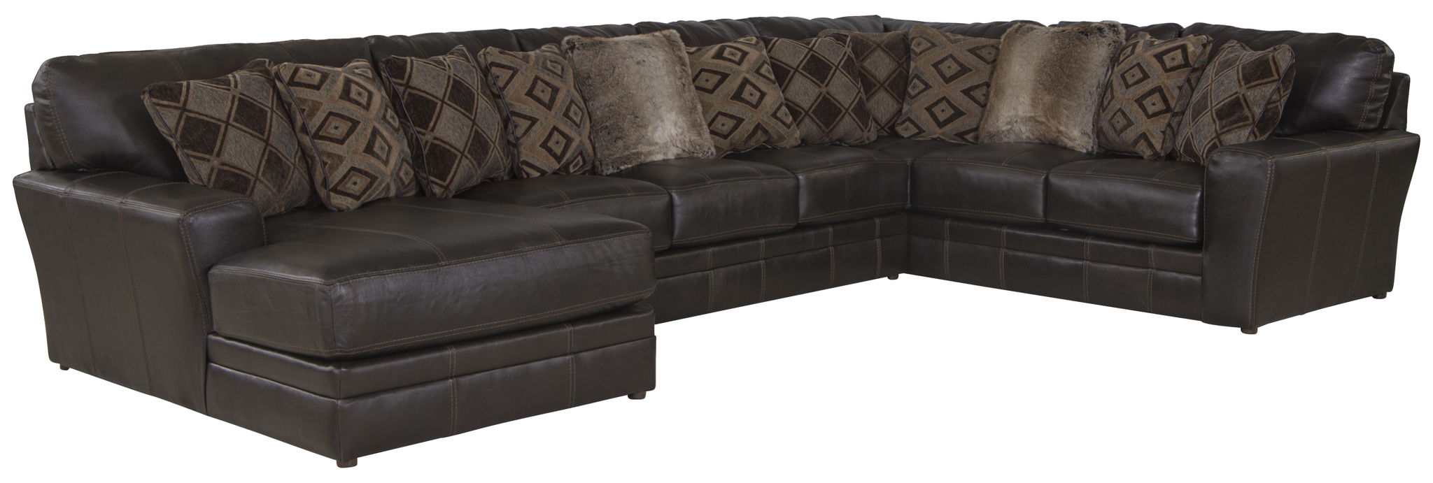 Denali - Italian Leather Match Sectional