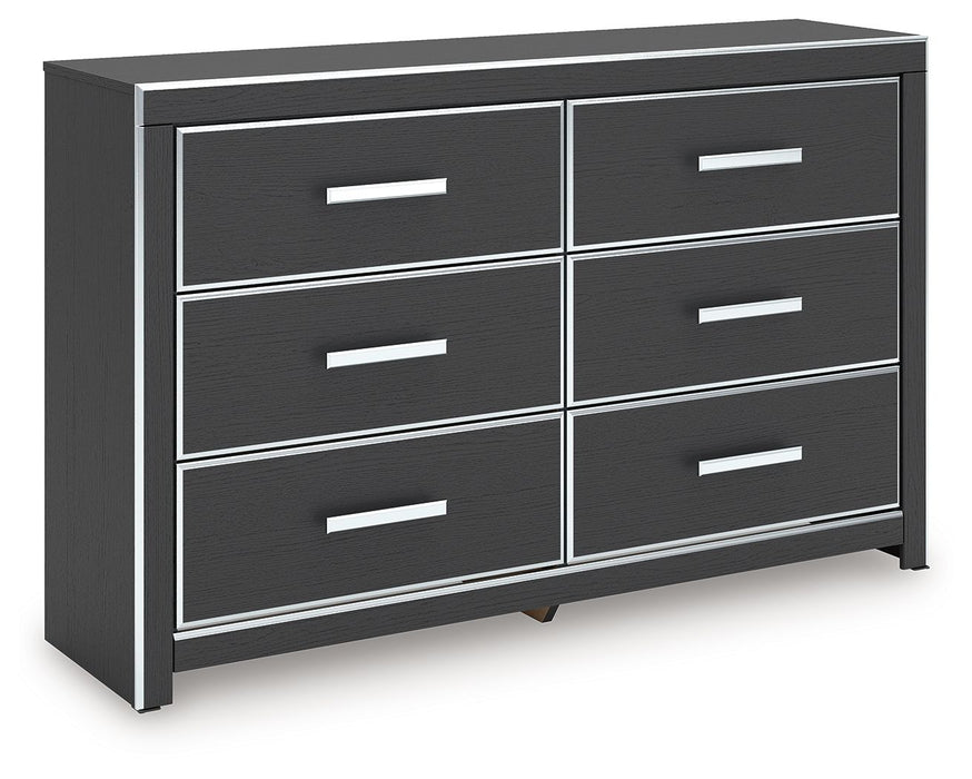 Zuraleus - Black - Six Drawer Dresser
