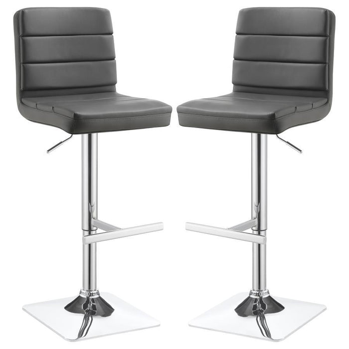 Bianca - Square Upholstered Adjustable Bar Stools (Set of 2)