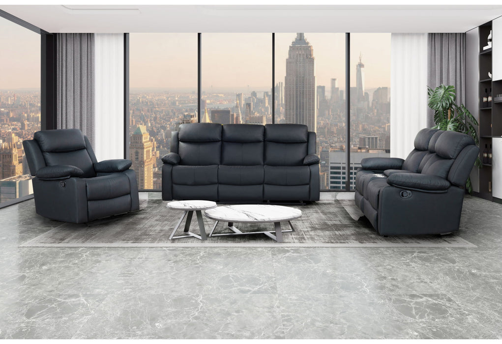 U6026 - Reclining Sofa, Console Reclining Loveseat, Glider Recliner - Black
