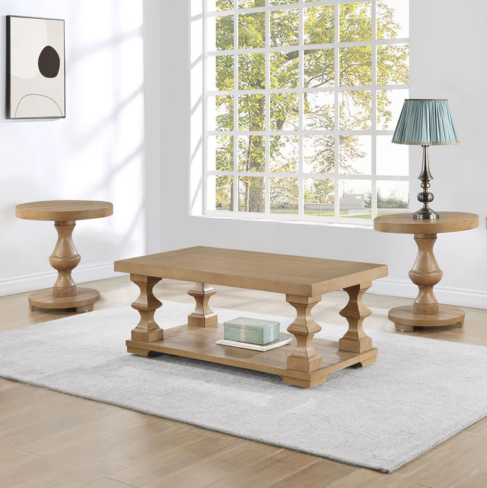 Dory - 3 Piece Round End Table Set - Sand