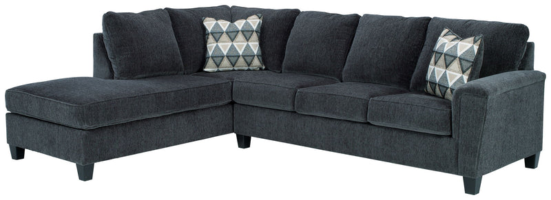 Abinger - Left Arm Facing Chaise Sleeper 2 Pc Sectional - Smoke