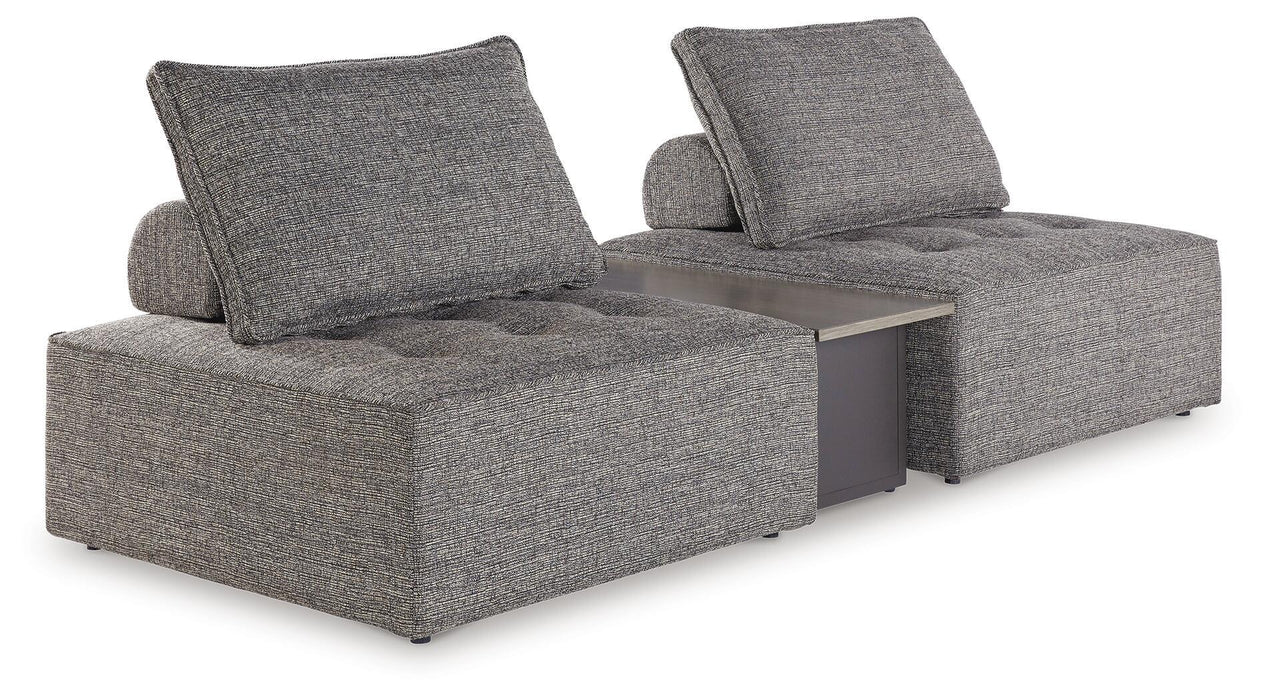 Bree Zee - 3-Piece Outdoor Sectional With End Table - Brown