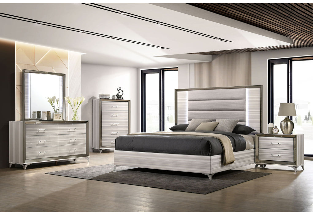 Zambrano - 6 Piece Queen Bedroom Set With Vanity Set - White