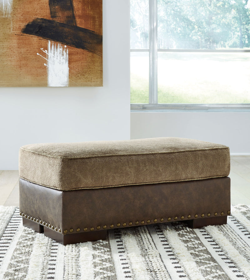 Alesbury - 2 Pc. - Chair and a Half, Ottoman - Chocolate