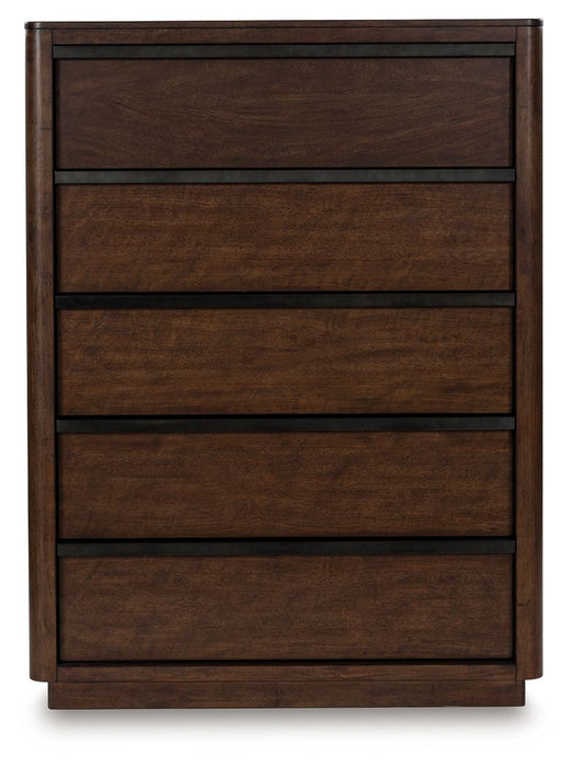 Dilenno - Dark Brown - Five Drawer Chest