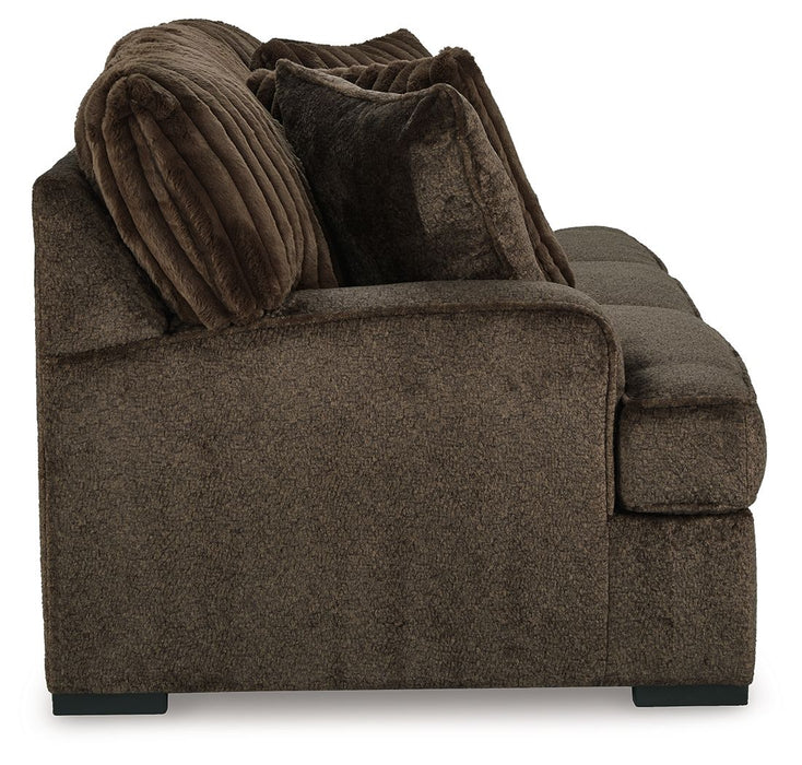 Aylesworth - 4 Pc. - Sofa, Loveseat, Chair And A Half, Ottoman - Chocolate