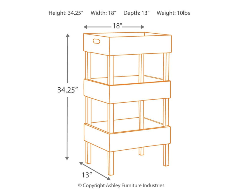 Yulton - Storage Shelf - Antique White