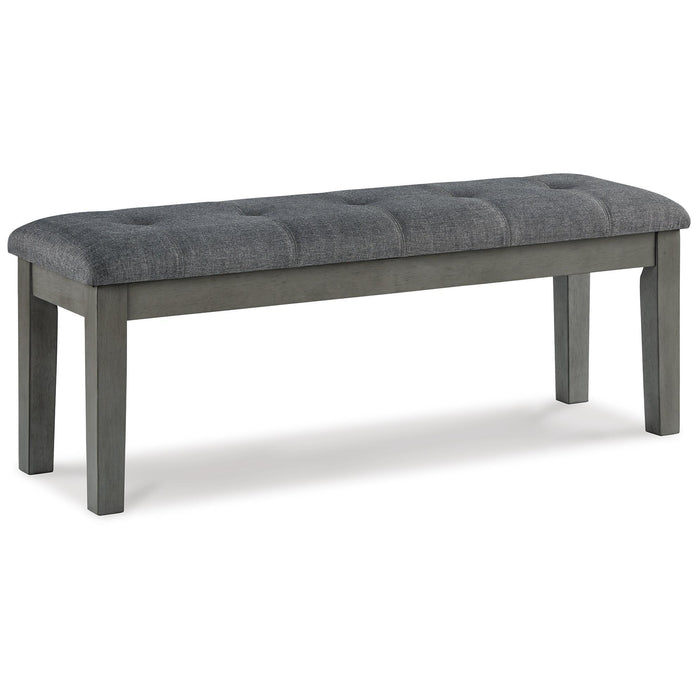 Hallanden - Large UPH Dining Room Bench - Black / Gray