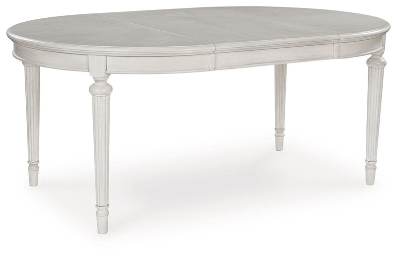 Montelaine - 8 Pc. - Dining Room Extension Table, 6 Side Chairs, Server - Antique White