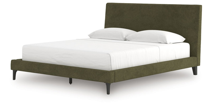 Chirason - California King Upholstered Bed With Roll Slats - Sage Green
