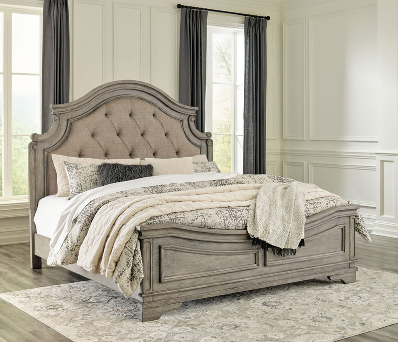 Lodenbay - 5 Pc. - Dresser, Mirror, King Panel Bed - Antique Gray