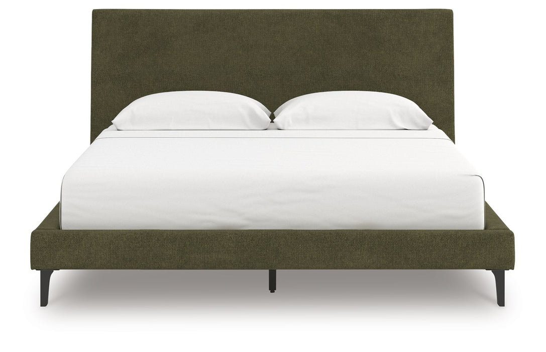 Chirason - California King Upholstered Bed With Roll Slats - Sage Green