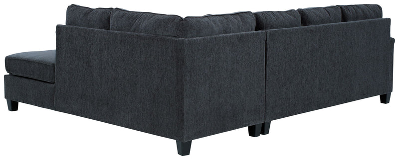 Abinger - Right Arm Facing Chaise Sleeper 2 Pc Sectional - Smoke