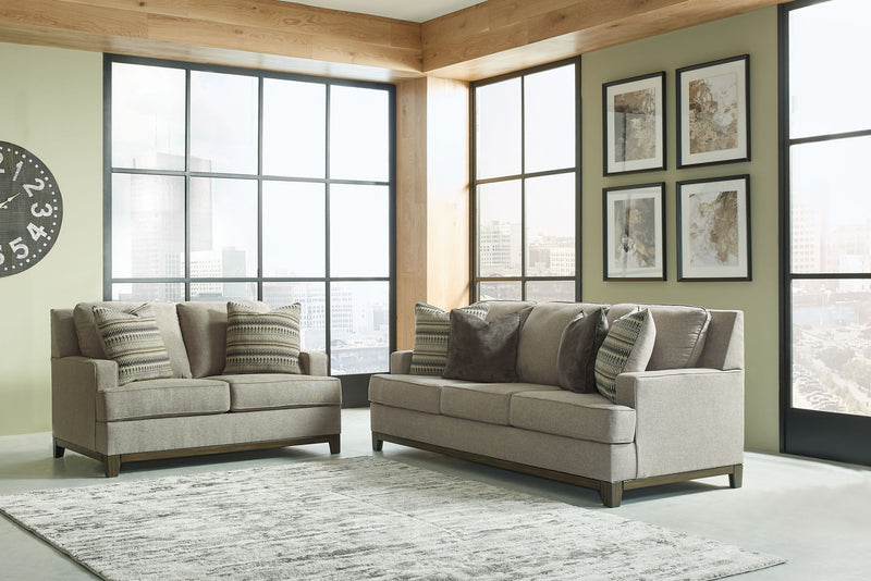Kaywood - 4 Pc. - Sofa, Loveseat, Chair, Ottoman - Granite
