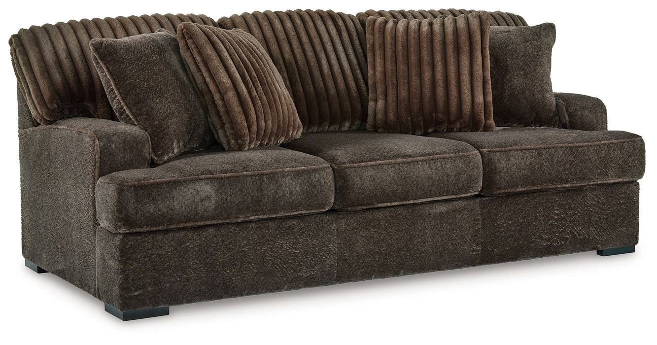 Aylesworth - 4 Pc. - Sofa, Loveseat, Chair And A Half, Ottoman - Chocolate