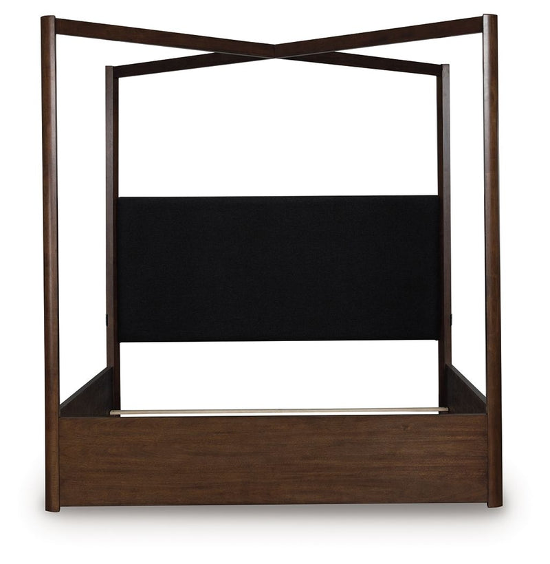 Dilenno - King Canopy Bed - Dark Brown
