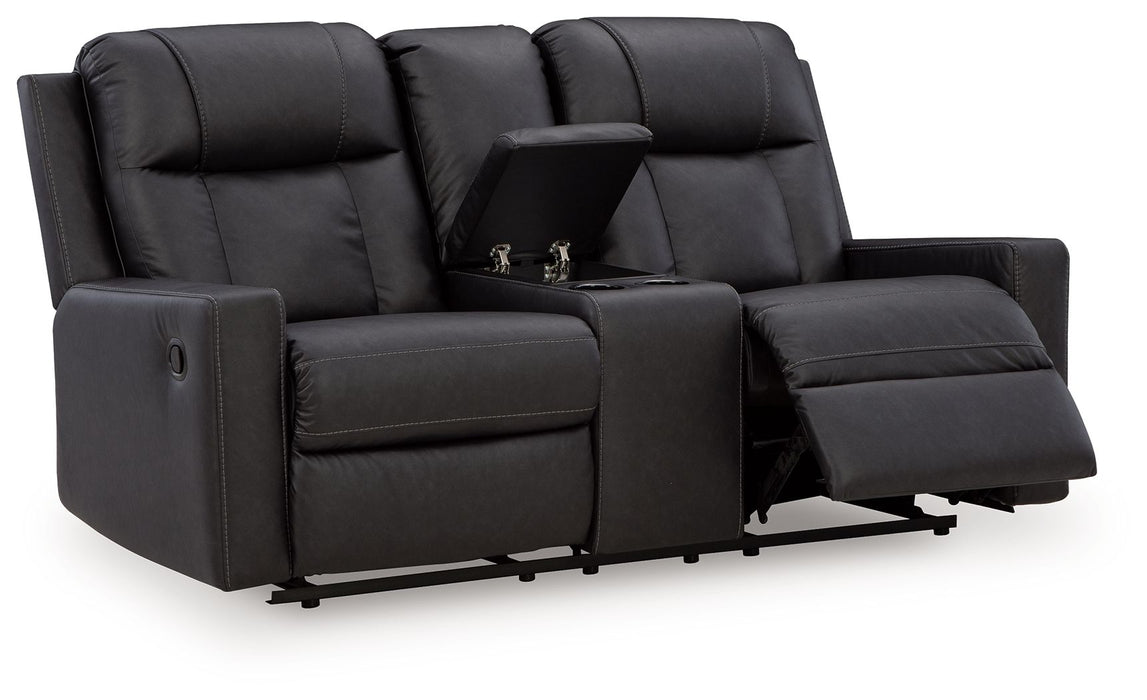 Mackmenville - Double Reclining Loveseat With Console