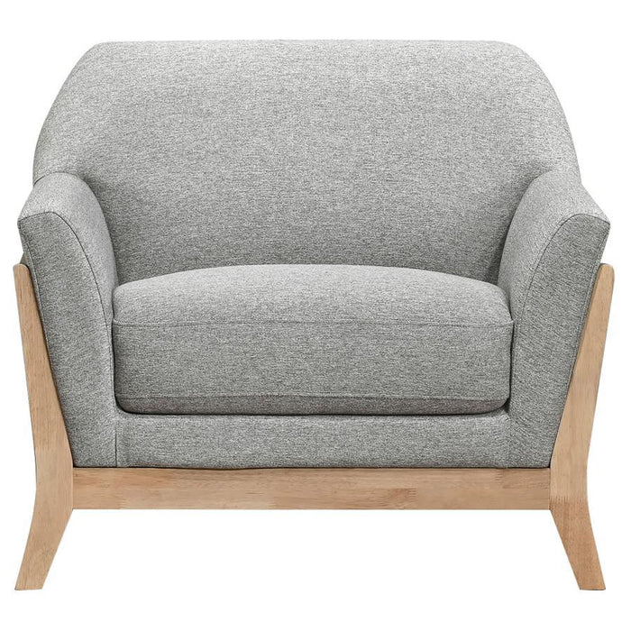 Vaughn - Fabric Upholstered Flared Arm Accent Chair - Gray