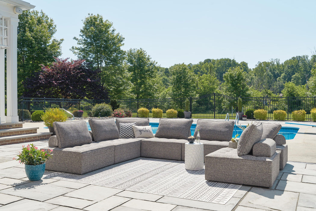 Bree Zee - 8-Piece Outdoor Sectional With End Table - Brown