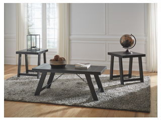 Noorbrook - Occasional Table Set (Set of 3) - Black / Pewter