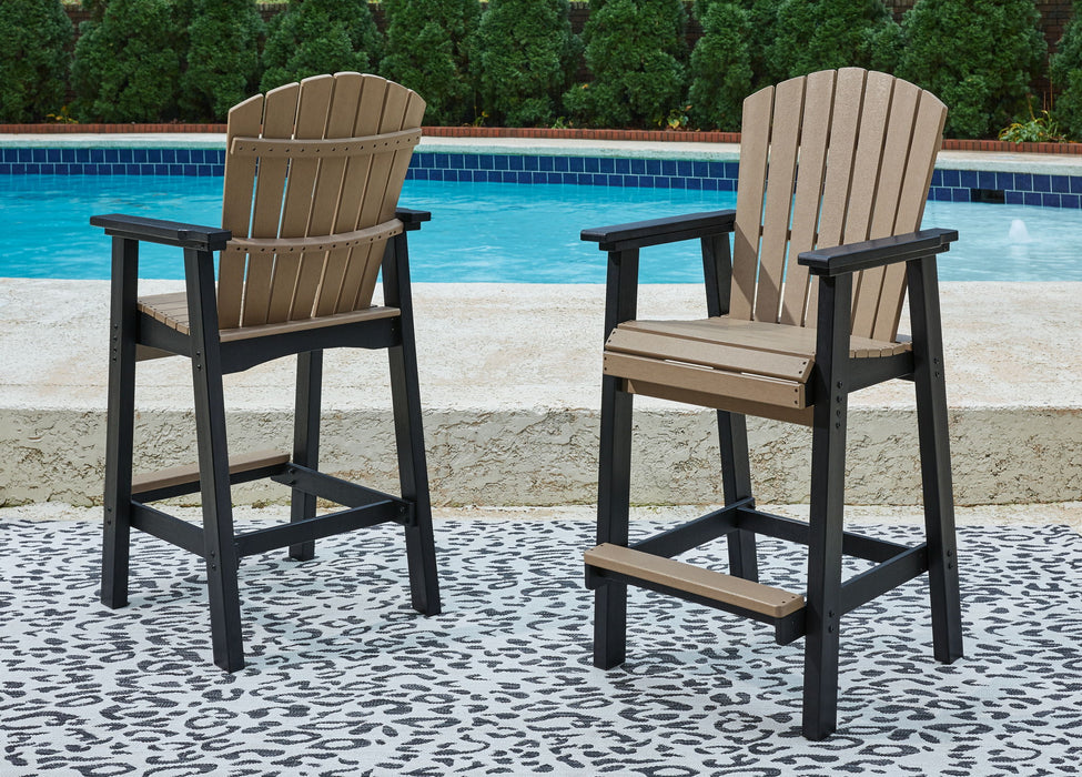 Fairen Trail - Black / Driftwood - Tall Barstool (Set of 2)