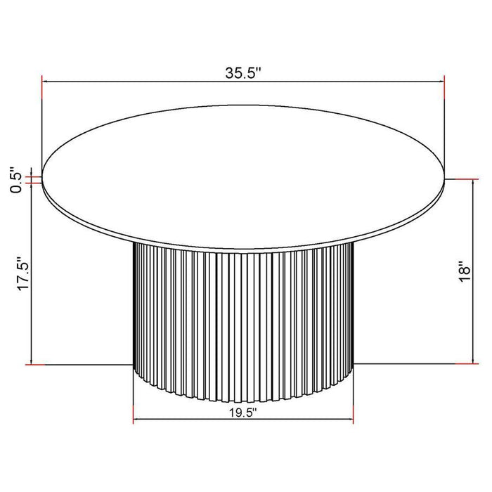 Rowena - Round Sintered Stone Table