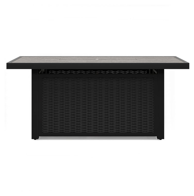 Beachcroft - Rectangular Fire Pit Table - Black / Light Gray