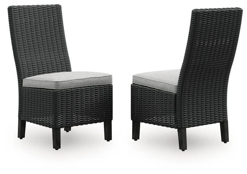 Beachcroft - Side Chair With Cushion (Set of 2) - Black / Light Gray