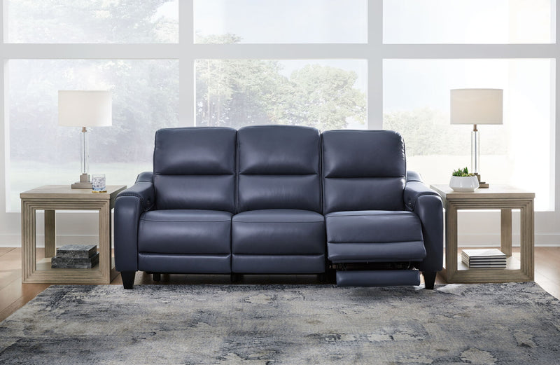 Mercomatic - 3 Pc. - Power Reclining Sofa, Power Reclining Loveseat, Power Recliner - Ocean