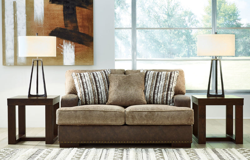 Alesbury - 5 Pc. - Sofa, Loveseat, Chair and a Half, Accent Chair, Ottoman - Chocolate