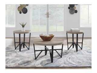 Deanlee - Occasional Table Set (Set of 3) - Grayish Brown / Black