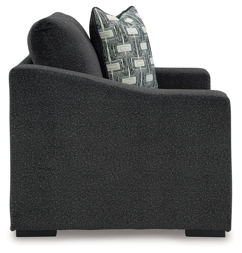 Wryenlynn - 2 Pc. - Chair And A Half, Ottoman - Onyx