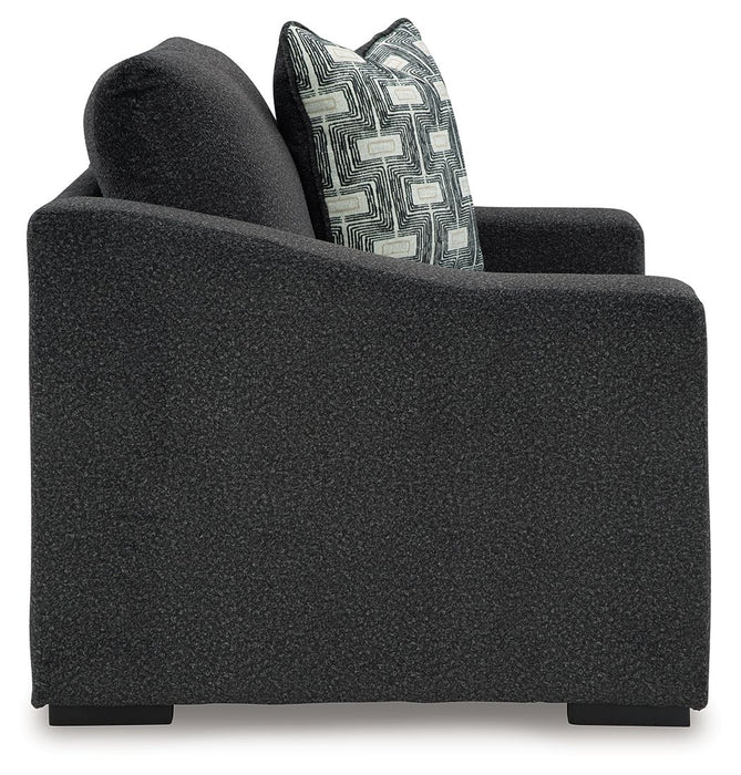 Wryenlynn - 2 Pc. - Chair And A Half, Ottoman - Onyx
