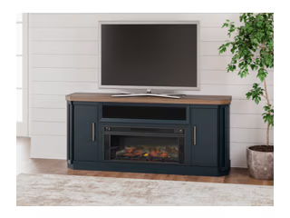Landocken - 83" TV Stand With Electric Fireplace - Two-tone