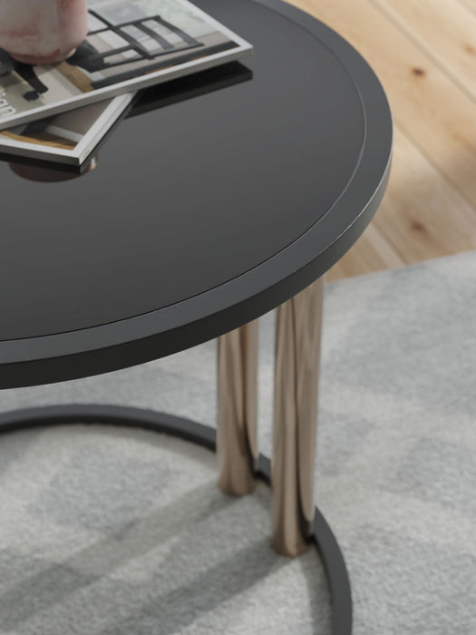 Hannerly - Black / Gold Finish - Occasional Table Set (Set of 3)