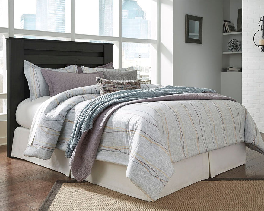 Brinxton - 3 Pc. - Dresser, Mirror, Queen Panel Headboard - Charcoal
