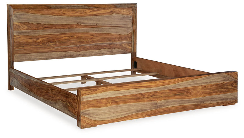 Dressonni - King Panel Bed - Brown